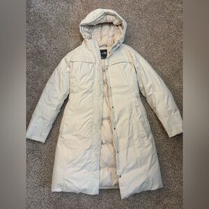 The North Face Off-White Hooded Puffer Jacket